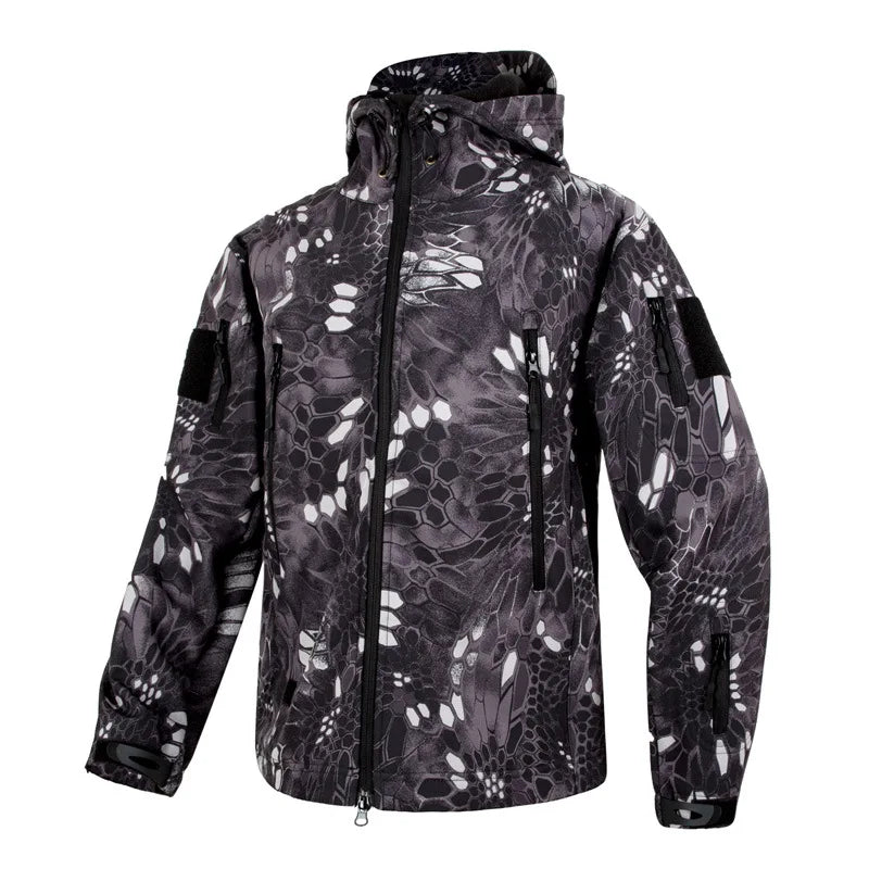 Men's Winter Autumn Softshell Fleece Jackets Windproof Outdoor Fishing Hiking Hunting Thermal Camping Cargo Coats Warm M-4XL