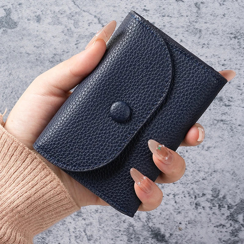 Women Wallets PU Leather Female Purse Mini Hasp Solid Multi-Cards Holder Coin Short Wallets Slim Small Wallet Zipper Hasp
