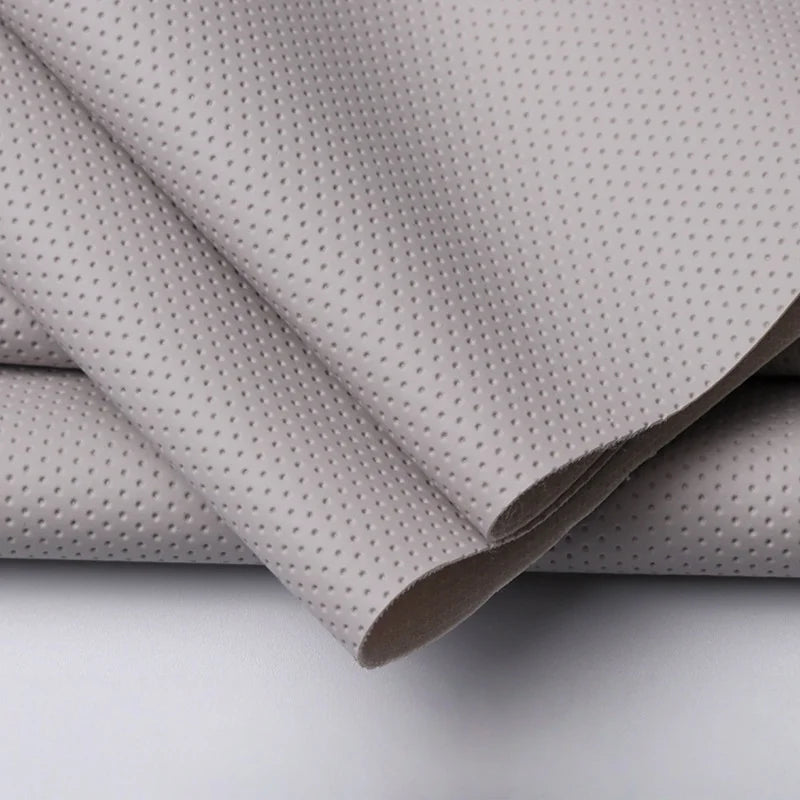 Perforated Leather Fabric Breathable Hole Punch Synthetic Leather Material for Furniture Sofa Car Seat Upholstery DIY Craft