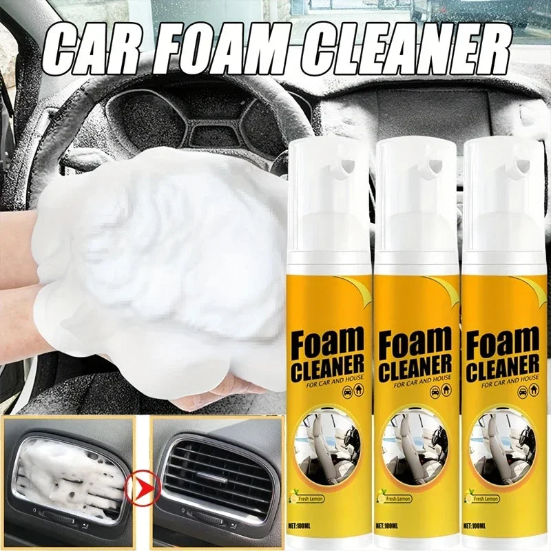 Purification of interior leather, seats, steering wheel cleaner parts, multifunctional foam cleaner, automotive products