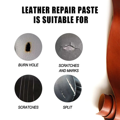 60ml Leather Filler Repair Compound Leather Restoration Cream Car Leather Conditioner Cleaner Car Repair Scratches Cracks