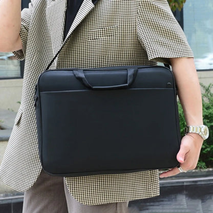 15.6/17 Inch Business Laptop Bag with Handle Briefcase Portable Laptop Bags Solid Color Shoulder Strap Laptop Shoulder Bag