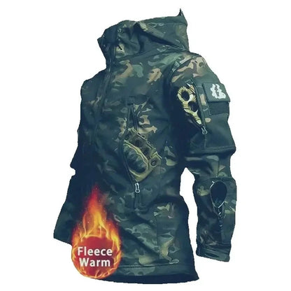 Outdoor Jackets Men Shark Skin Soft Shell Tactical Waterproof Windbreaker Combat Jacket Mens Hooded Bomber Coats