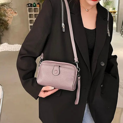 Women Genuine Leather Shoulder Bag New Casual Female  Small Crossbody Bags For Women Bag Cell Phone Bag Day Clutches