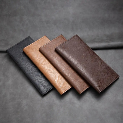 PU Leather Long Wallet For Men Durable Multiple Slots Men Card Holder Thin Soft Men Wallet Card Bag Large Banknote  Money Purses