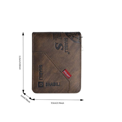 WERLLANDS PU Leather Short Wallet Slim Portable Business Purse Card Holder For Men