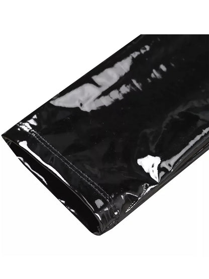 Long Sleeve Wet Look PVC Mens Jackets Coats Shiny PU Leather Tops Tights Sexy Clubwear Windbreaker Streetwear Motorcycle T Shirt