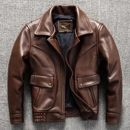 Spring and Winter New Leather Men Short Lapel Slim Fit with The Handsome Trend Soft Leather Jacket Fashion  Mens Leather Jacket