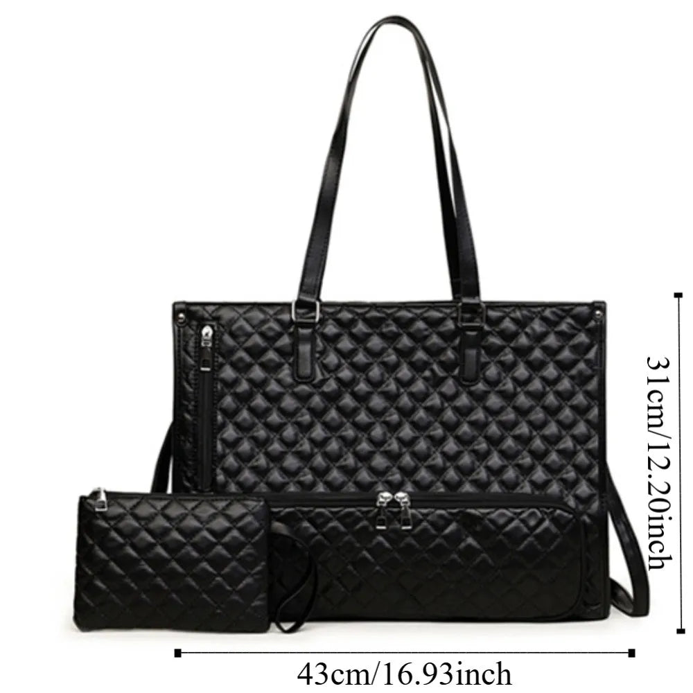 2-in-1 Laptop Lunch Tote Bag Shoulder Strap 15.6inch Multifunctional Laptop Handbag Large Lunch Box Portable Laptop Bags