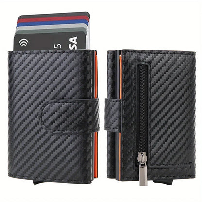 Rfid Microfiber Leather Men Wallets Fashion Card Holder Trifold Wallet Money Bags Smart Slim Thin Coin Pocket Wallet Purse