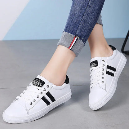 Leather shoes white 2020 spring, autumn, and winter casual shoes flat soled  soft soled breathable sports shoes