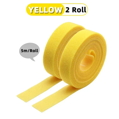 5m/roll Cable Ties Reusable Loop Bundle Self Adhesive Fastener Clip Wire Holder Management DIY Accessories Nylon Strap Organizer