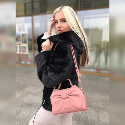 Elegant Women PU Leather Handbags Female Shoulder Crossbody Bags for Women Handbags High Quality Ladies Messenger Hand Bags Bow