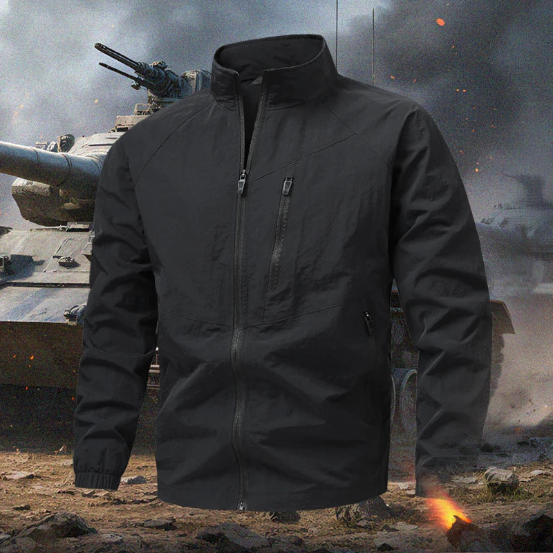 Spring Men Outdoor Multi Pockets Jacket Man Cargo Sports Windproof Tactical Zip Coat Male Waterproof Casual High Quality Jackets