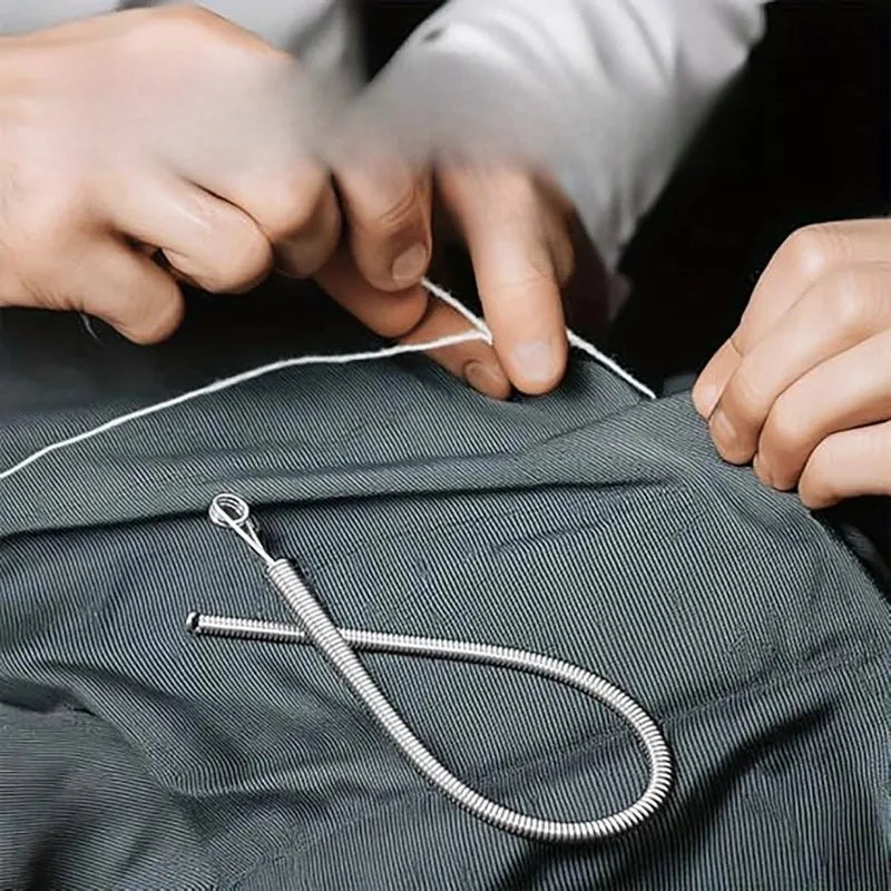 DIY Sewing Bendable Spring Drawstring Threader Clip Elastic Band Lace Cord Flexible Thread for Pants Hoodies Accessories