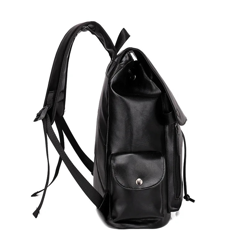 Fashion Luxury Brand Leather Men Backpack Business Male Laptop Bag Daypacks Large Capacity Travel College School Bag Rucksack