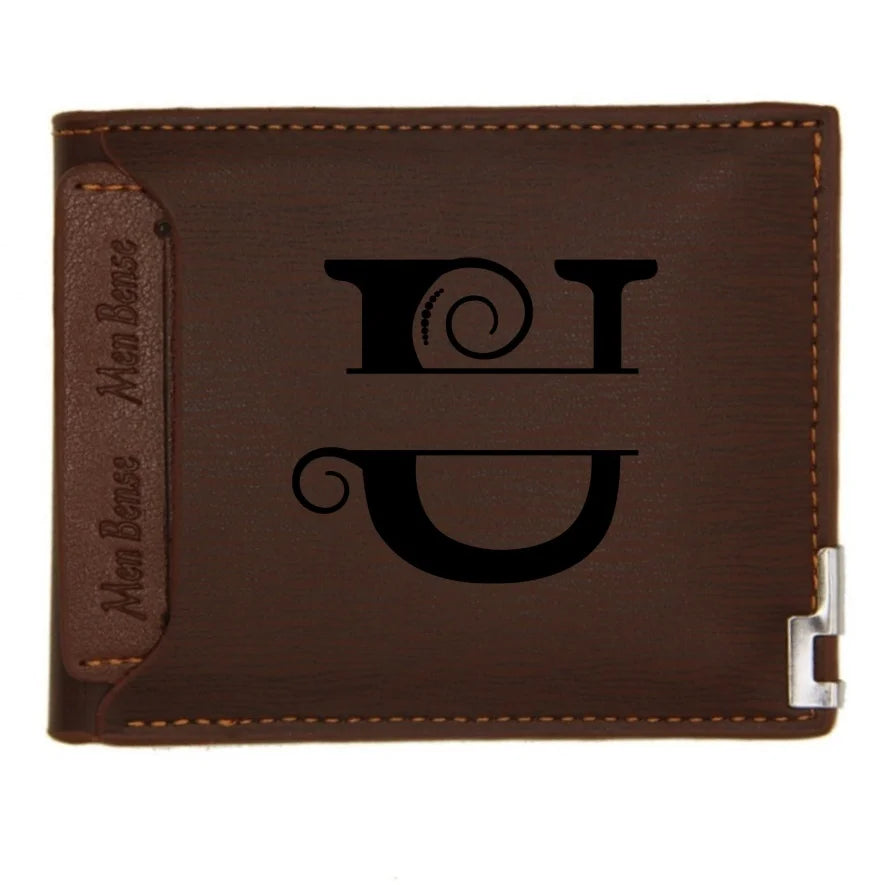 Personalized Leather Wallet for Men – Custom Engraved Name or Monogram –   Bifold Wallet – Custom Gift for Dad,