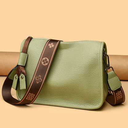 High Quality  Leather Women Tote Bag Luxury Soft Cowhide Ladies Shoulder Crossbody Bags 2024 Fashion Female Messenger Sac
