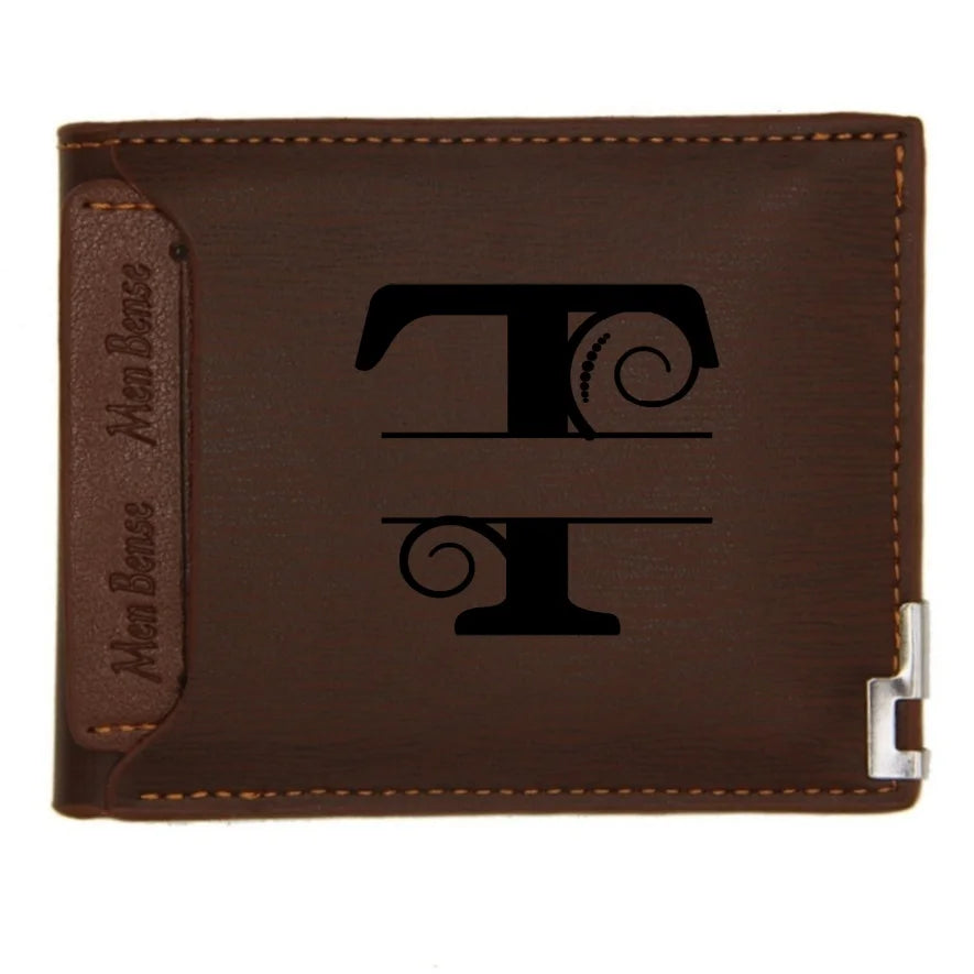 Personalized Leather Wallet for Men – Custom Engraved Name or Monogram –   Bifold Wallet – Custom Gift for Dad,