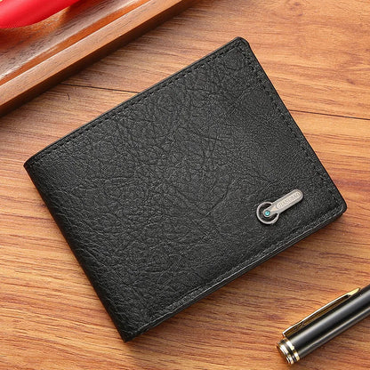 Men PU Leather Coin Purse, Large Multi Slots Card Holder, Retro Casual Wallet for Business ID Cash Dollar Coins Daily Use