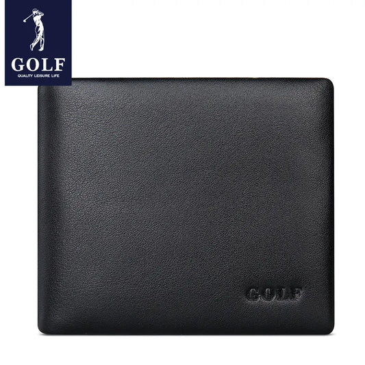 Golf men short wallet 2024 new trend Leather Business Wallet Horizontal Section First Layer Leather fashion wallet